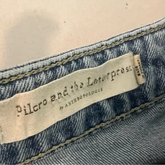 Anthropologie PILCRO distressed high-rise slim jeans size 29 petite light wash - Picture 9 of 16